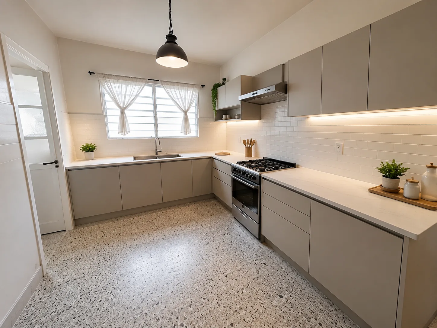 Render de la cocina reformada